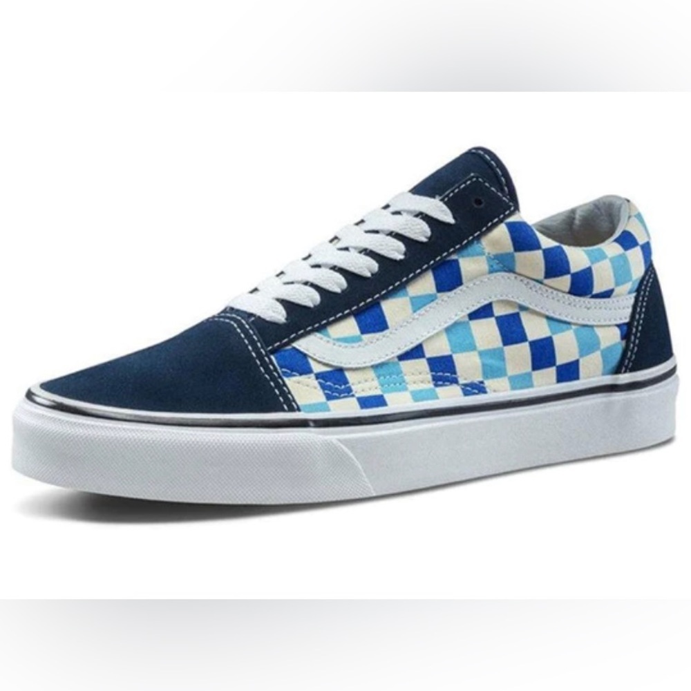 Vans Old Skool 'Blue Topaz Checkerboard, Size M4.5/ W6.0